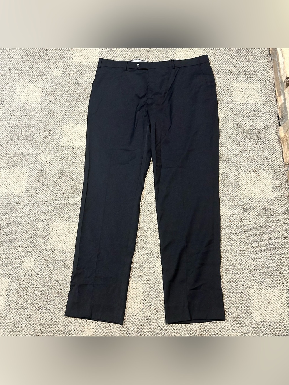 Ballin Super 120's Wool Comfort-EZE 100% Wool Black Dress Pants Mens Size 42x35